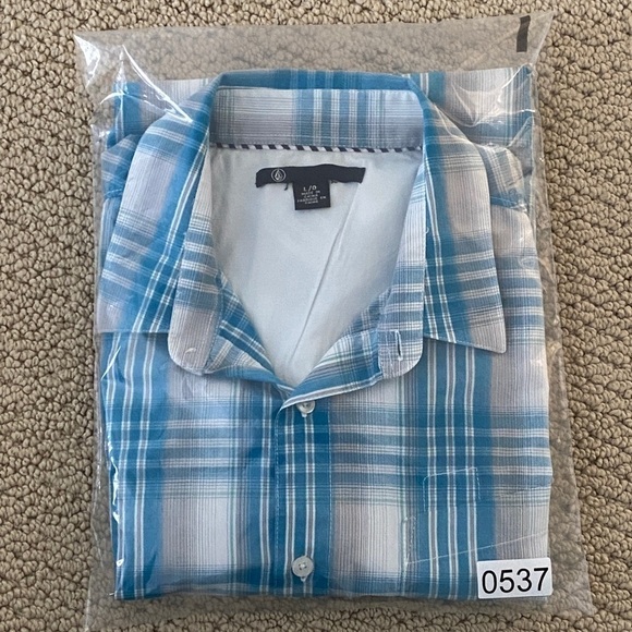 Volcom Stone Plaid Button-Up Men's Shirt Lg - Picture 8 of 8